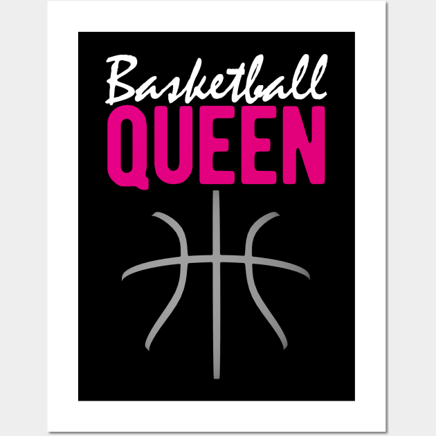 Basketball Queen - Girls Women Basketball Wall Art by HappyGiftArt